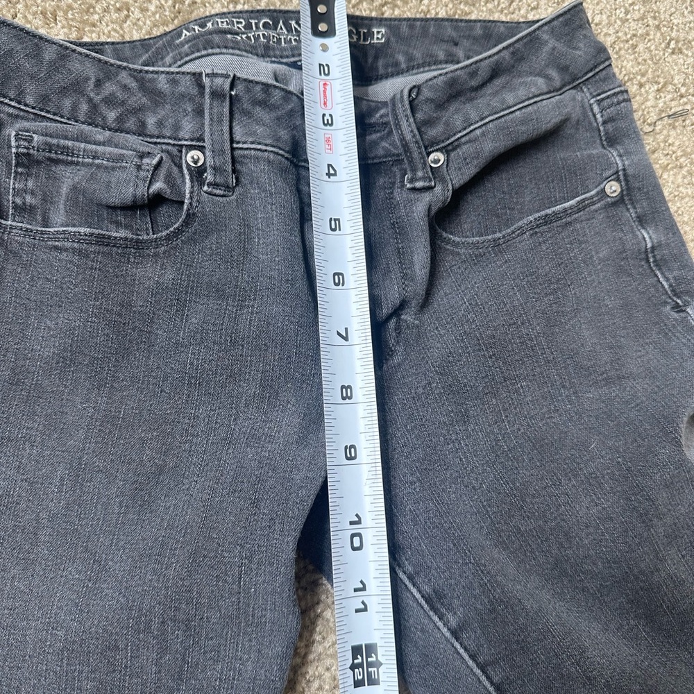 American Eagle Outfitters Black Skinny Jeans size 0 - Picture 6 of 7